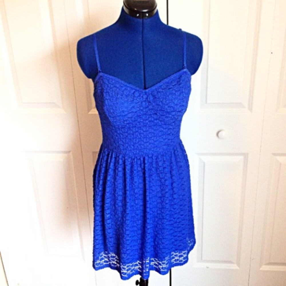 Victoria’s Secret Strapless Blue Lace Dress